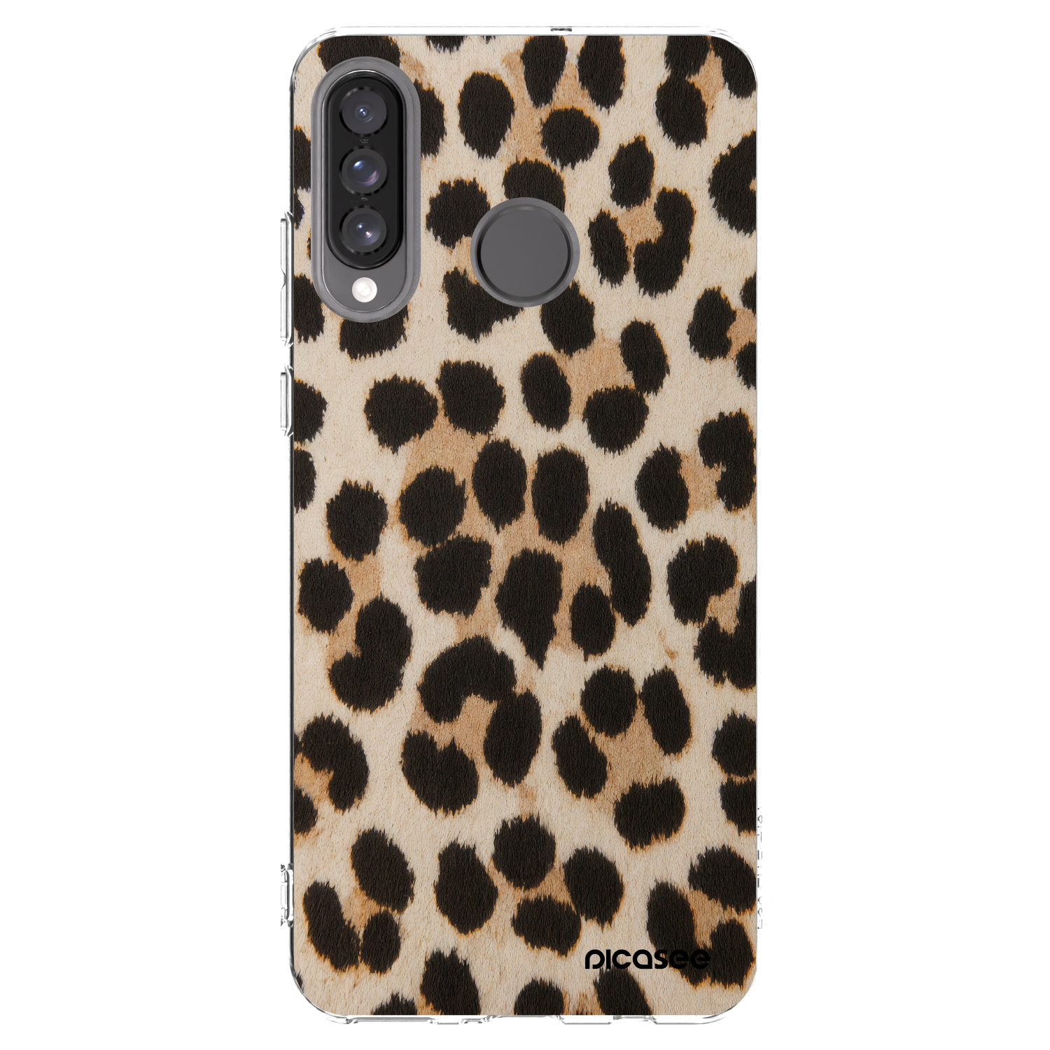 Picasee átlátszó szilikon tok az alábbi mobiltelefonokra Huawei P30 Lite - Brown Tiger