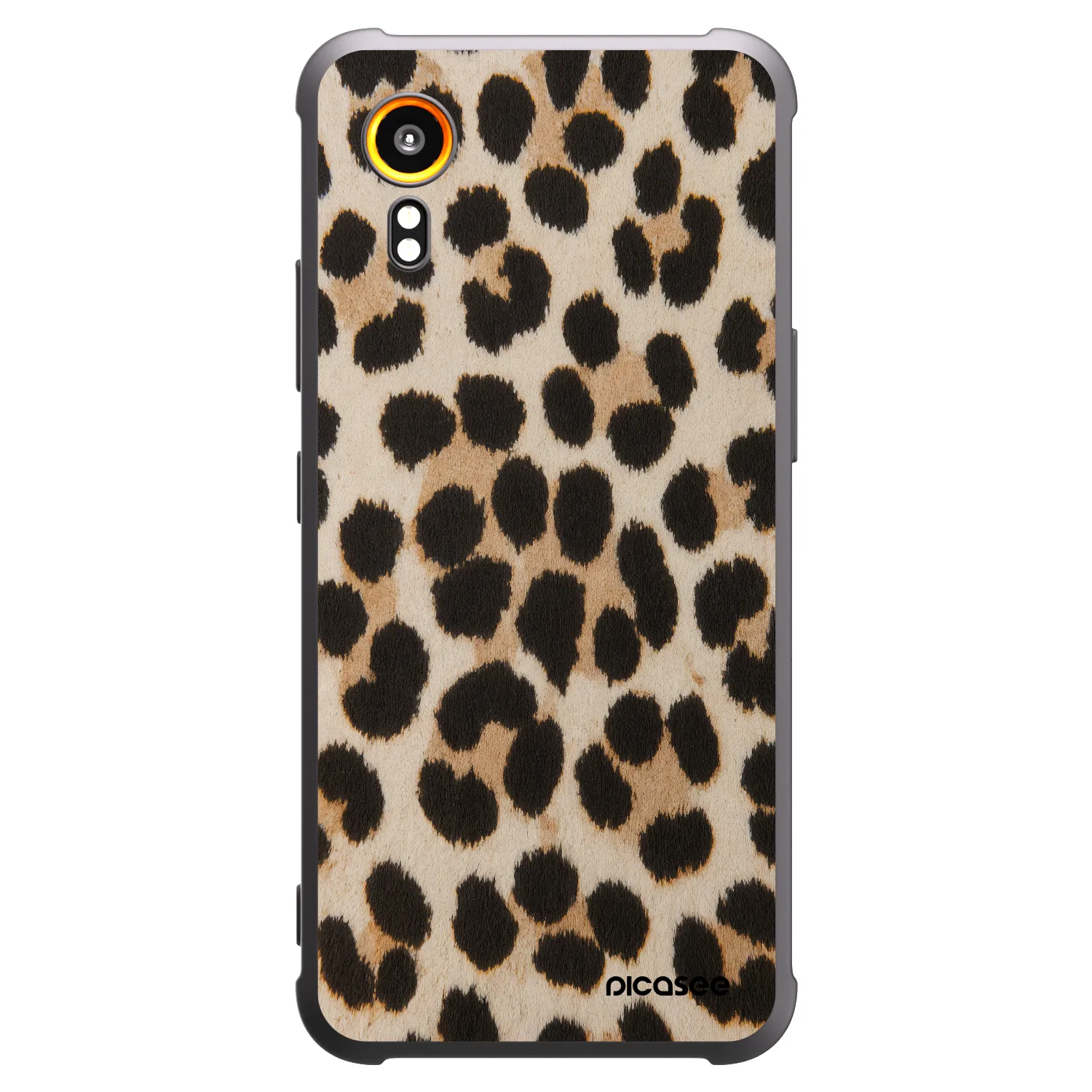Picasee fekete szilikon tok az alábbi mobiltelefonokra Samsung Galaxy Xcover 7 - Brown Tiger