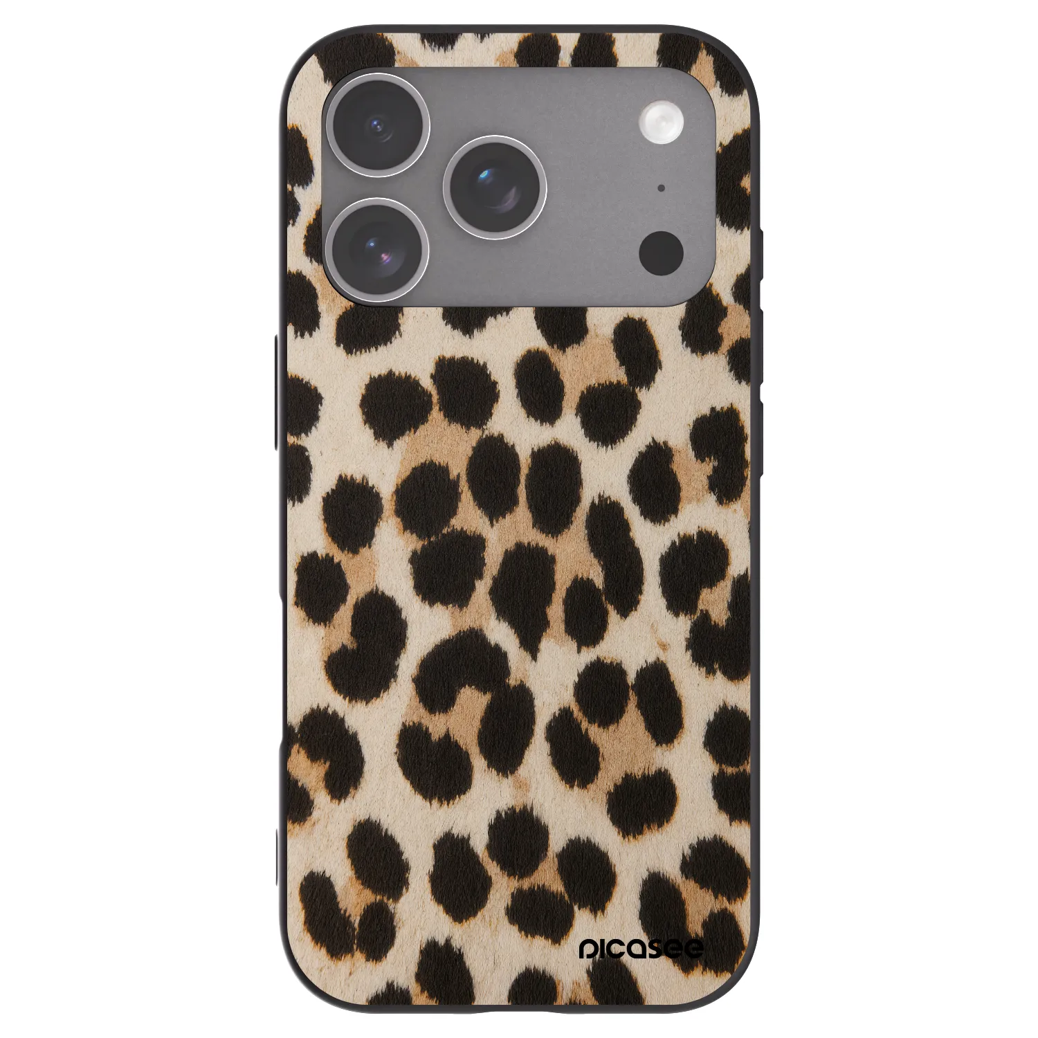 Picasee fekete szilikon tok az alábbi mobiltelefonokra Apple iPhone 18 Pro - Brown Tiger