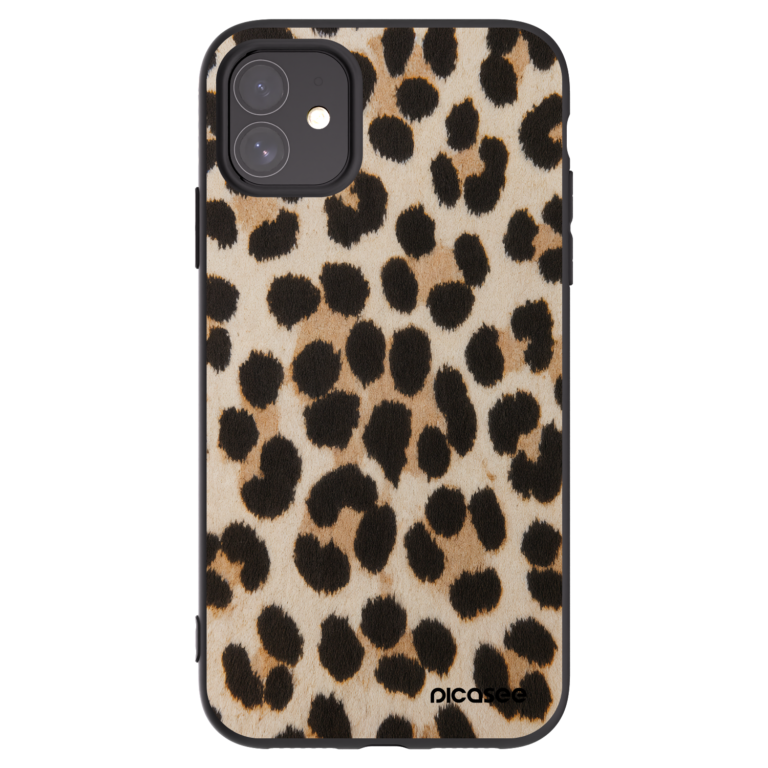 Picasee fekete szilikon tok az alábbi mobiltelefonokra Apple iPhone 11 - Brown Tiger