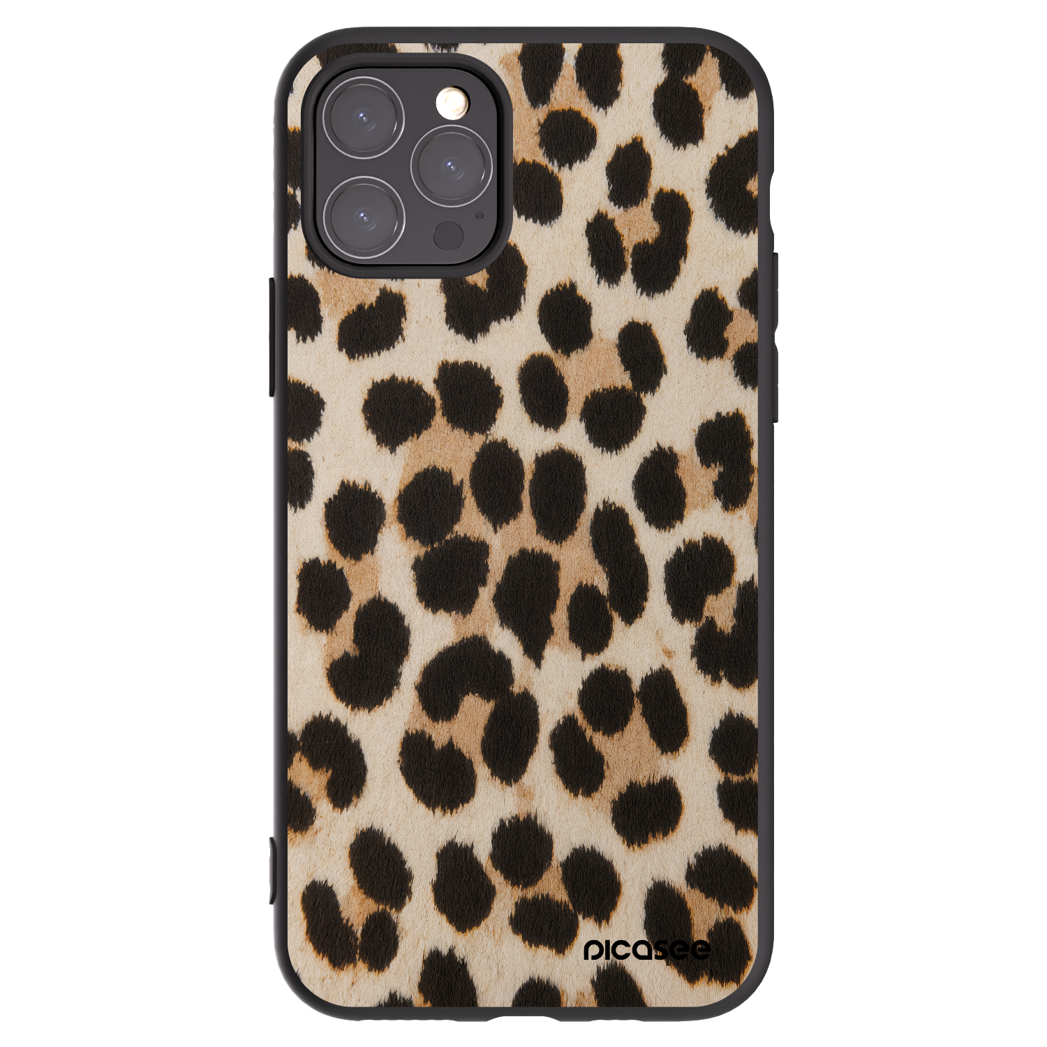 Picasee fekete szilikon tok az alábbi mobiltelefonokra Apple iPhone 11 Pro - Brown Tiger