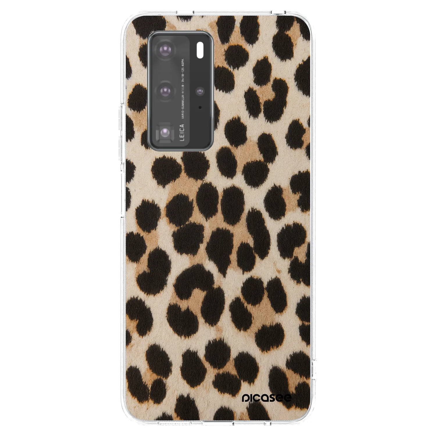 Picasee átlátszó szilikon tok az alábbi mobiltelefonokra Huawei P40 Pro - Brown Tiger