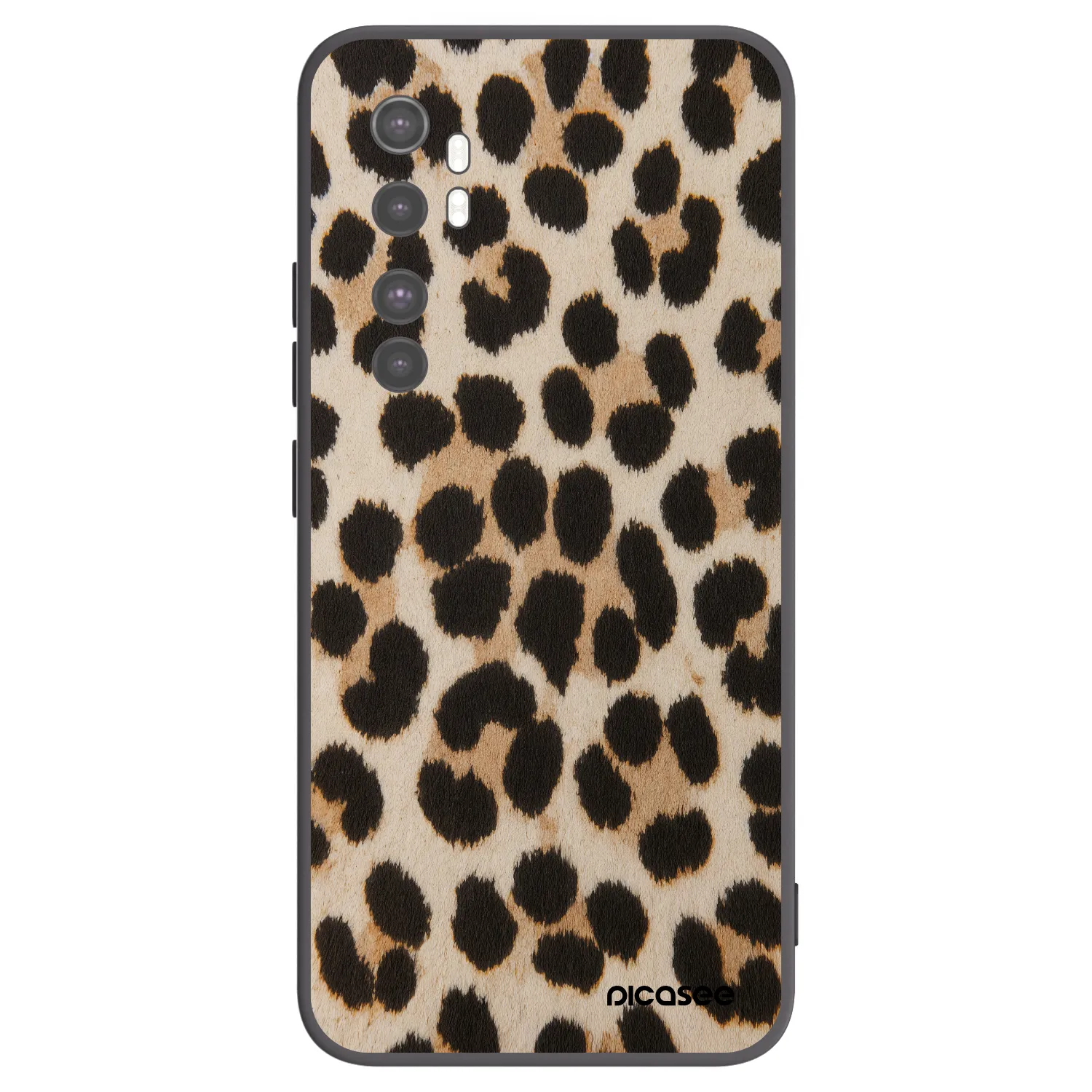 Picasee fekete szilikon tok az alábbi mobiltelefonokra Xiaomi Mi Note 10 Lite - Brown Tiger