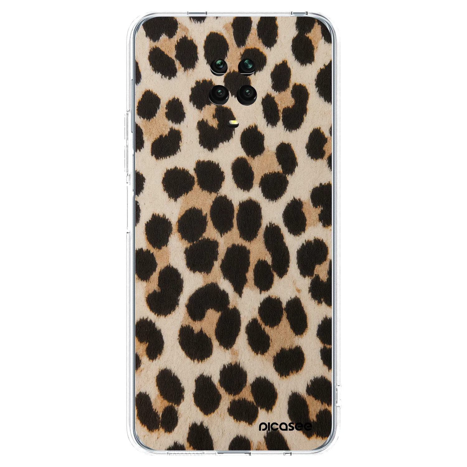 Picasee átlátszó szilikon tok az alábbi mobiltelefonokra Xiaomi Redmi Note 9S - Brown Tiger