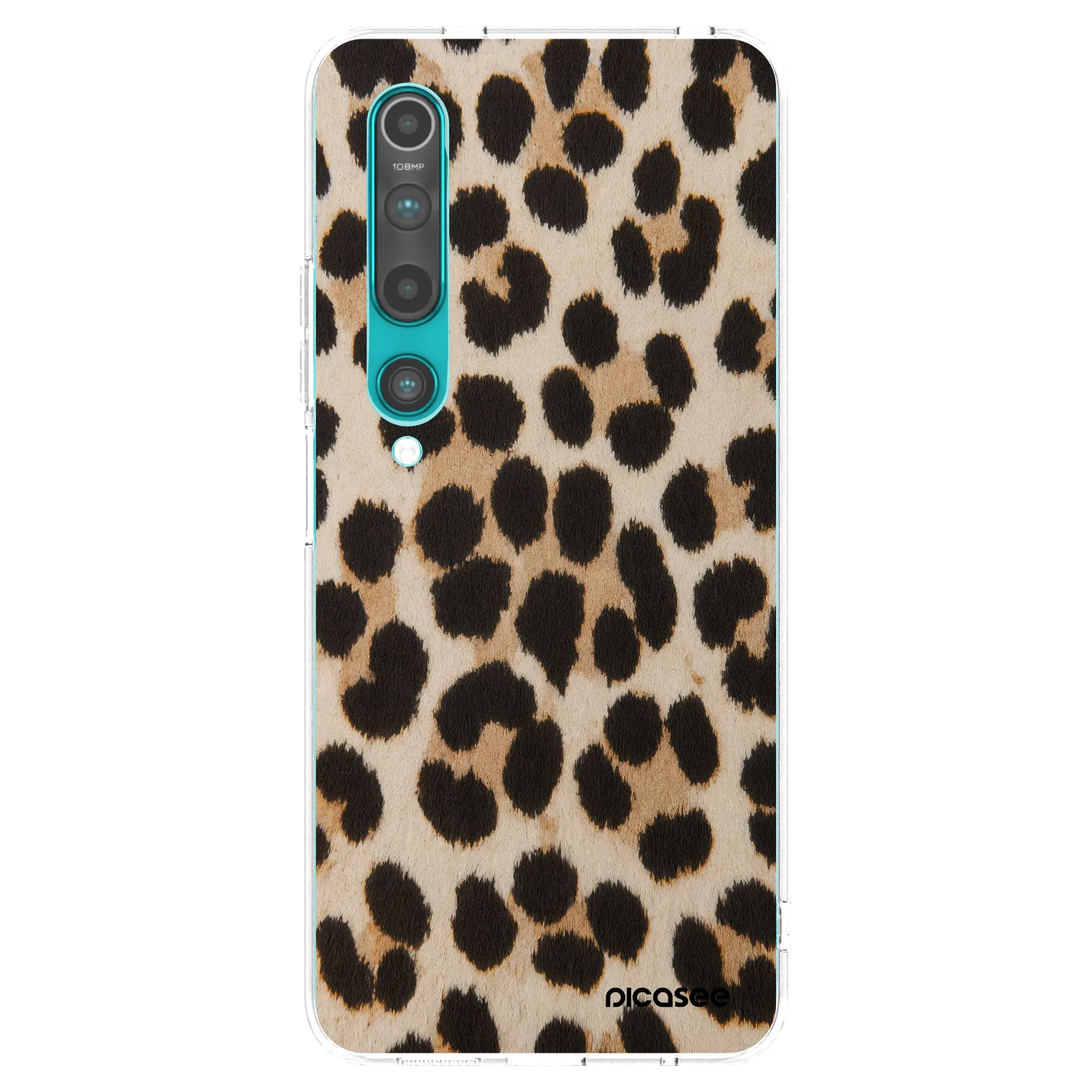 Picasee átlátszó szilikon tok az alábbi mobiltelefonokra Xiaomi Mi 10 - Brown Tiger