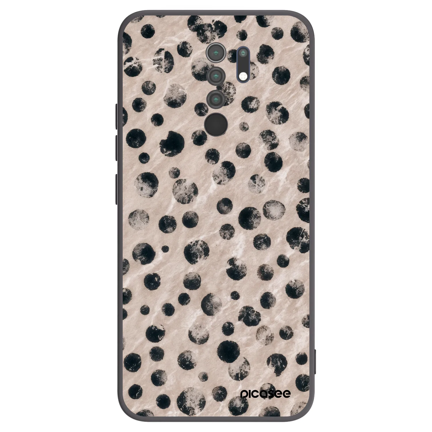 Picasee fekete szilikon tok az alábbi mobiltelefonokra Xiaomi Redmi 9 - Inked