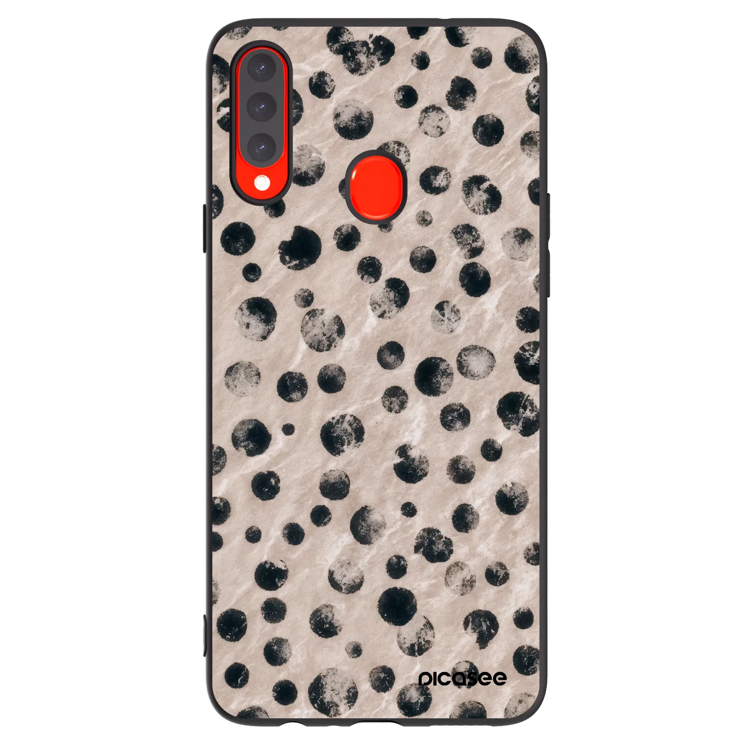 Picasee fekete szilikon tok az alábbi mobiltelefonokra Samsung Galaxy A20s - Inked