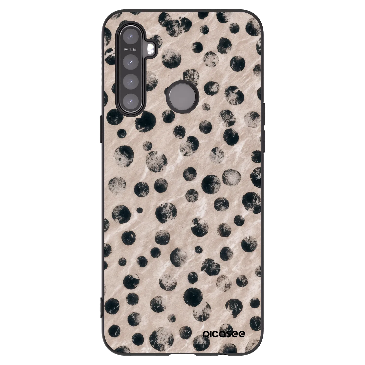 Picasee fekete szilikon tok az alábbi mobiltelefonokra Realme 6i - Inked