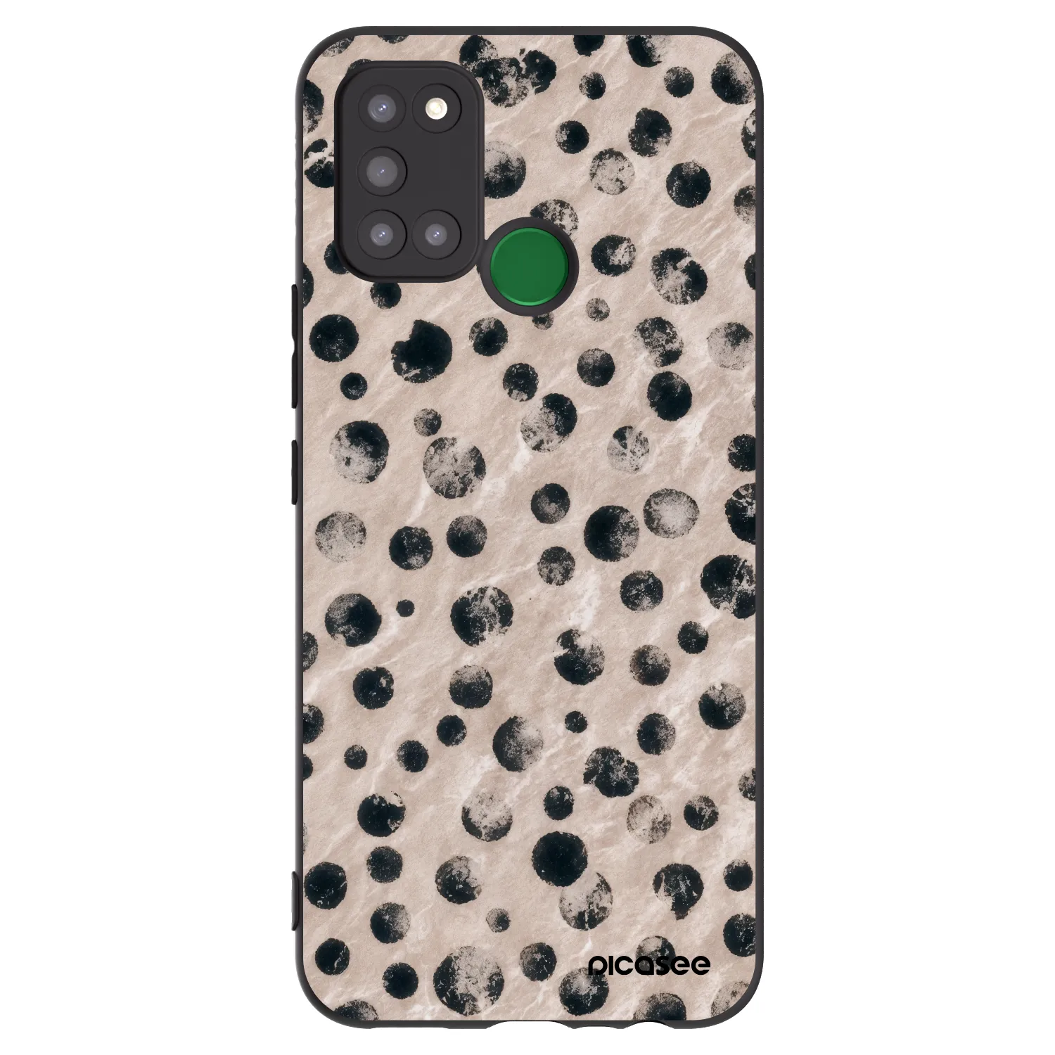 Picasee fekete szilikon tok az alábbi mobiltelefonokra Realme 7i - Inked