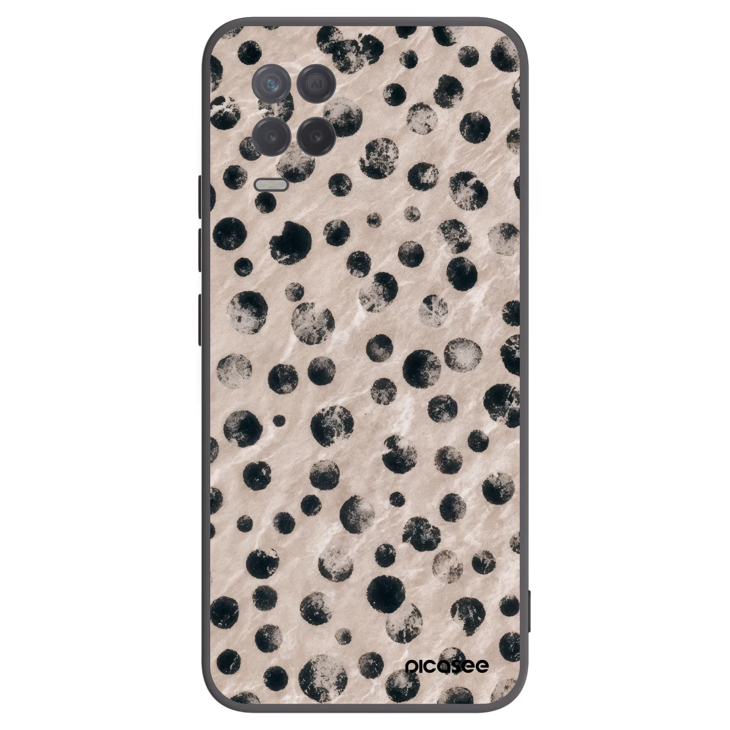 Picasee fekete szilikon tok az alábbi mobiltelefonokra Realme 8 5G - Inked