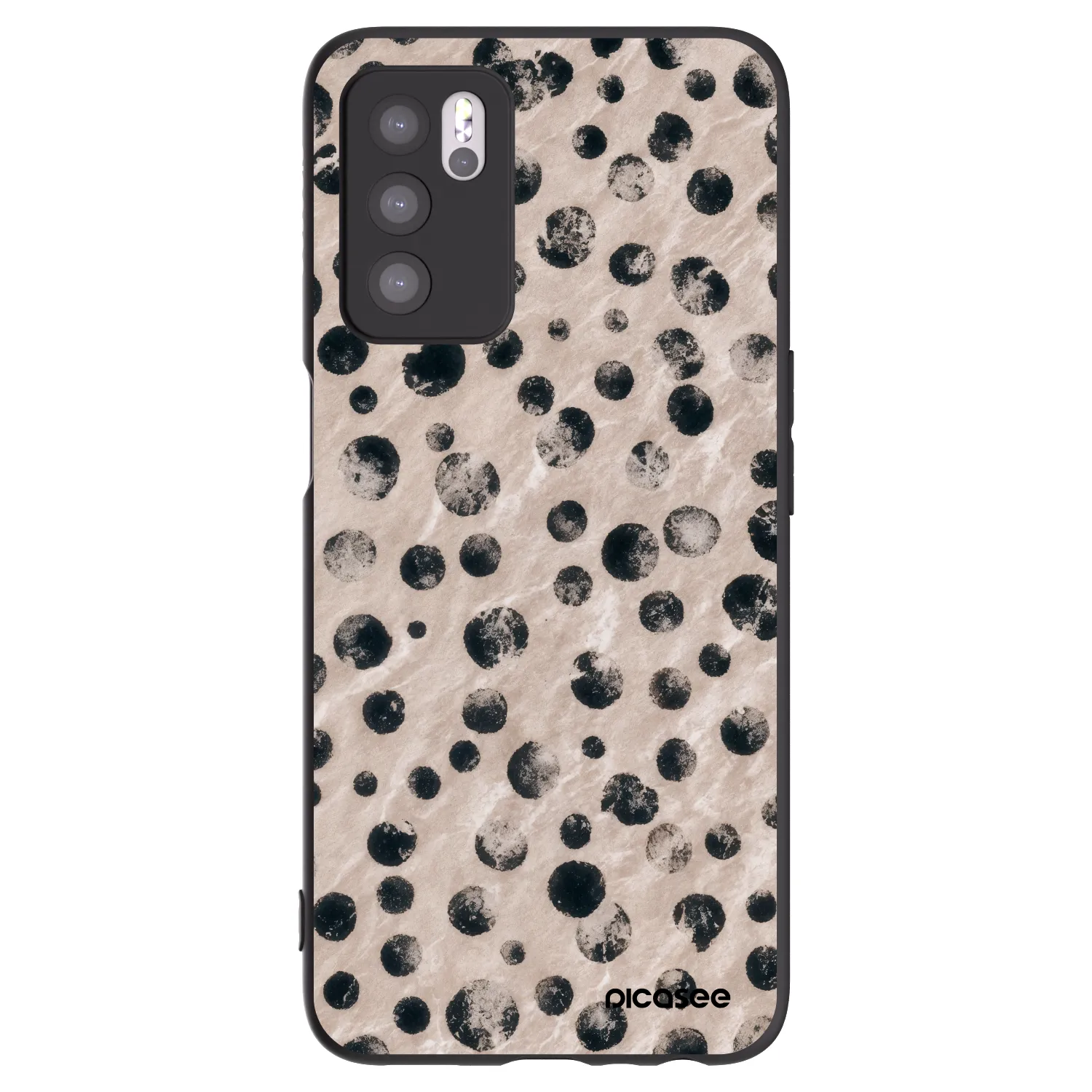 Picasee fekete szilikon tok az alábbi mobiltelefonokra OPPO A16s - Inked