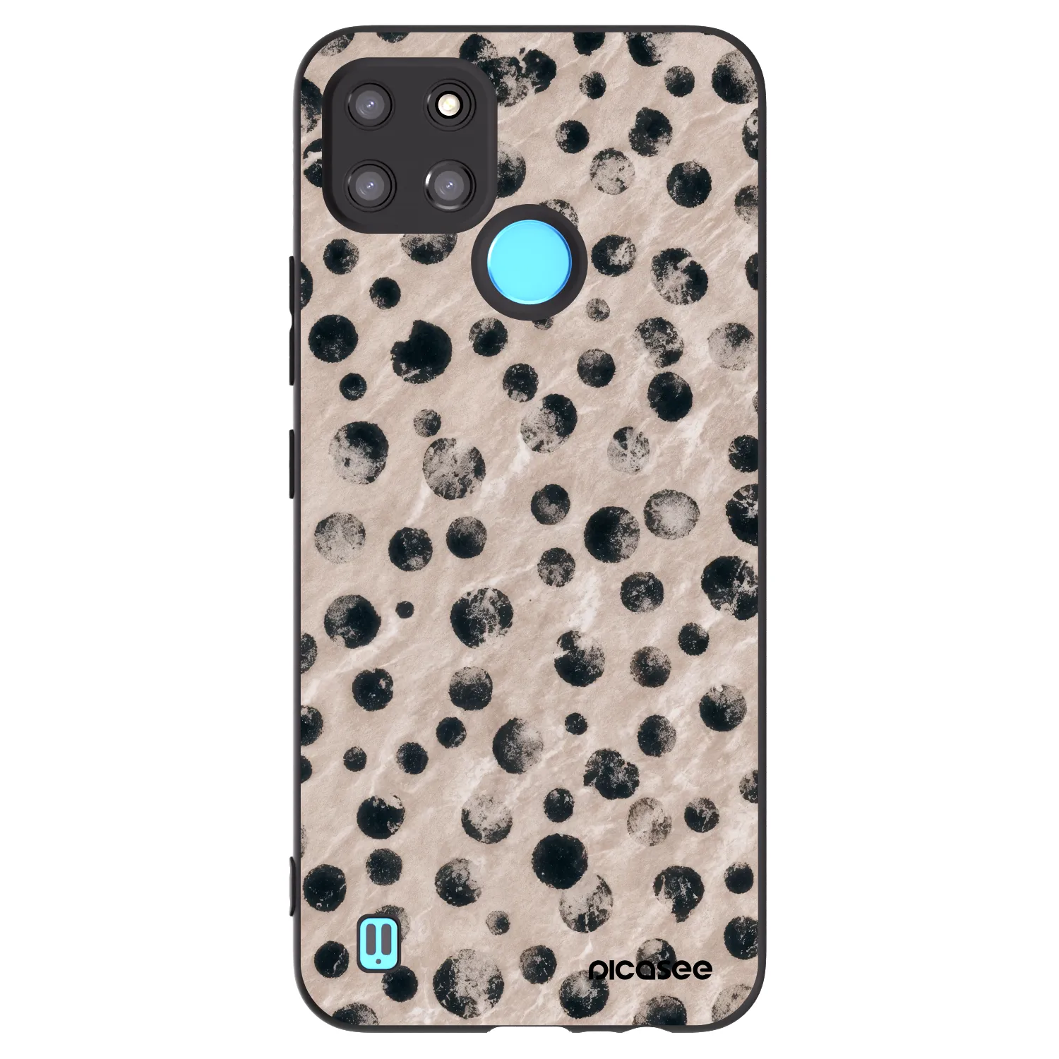 Picasee fekete szilikon tok az alábbi mobiltelefonokra Realme C21Y - Inked