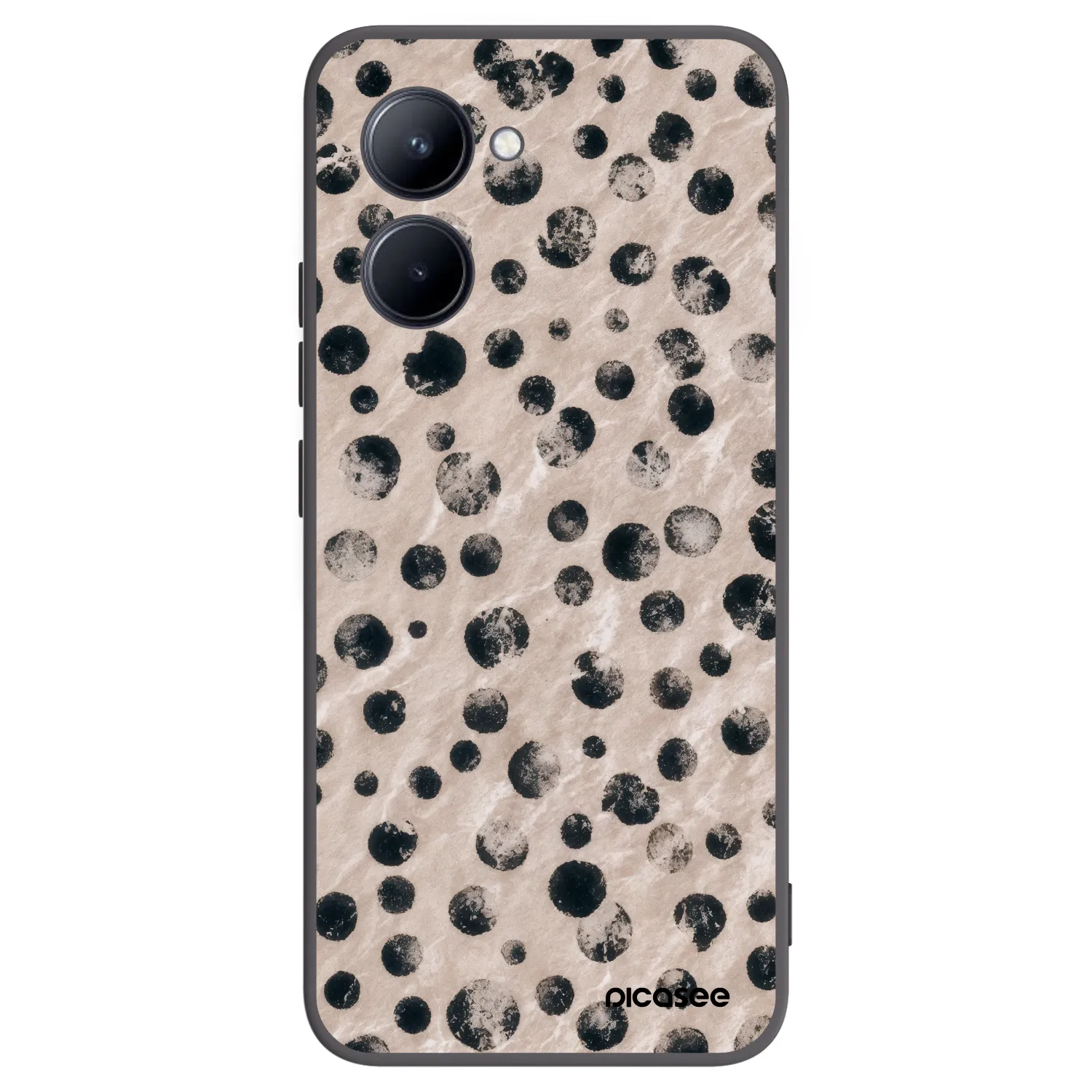 Picasee fekete szilikon tok az alábbi mobiltelefonokra Realme C33 (2023) - Inked