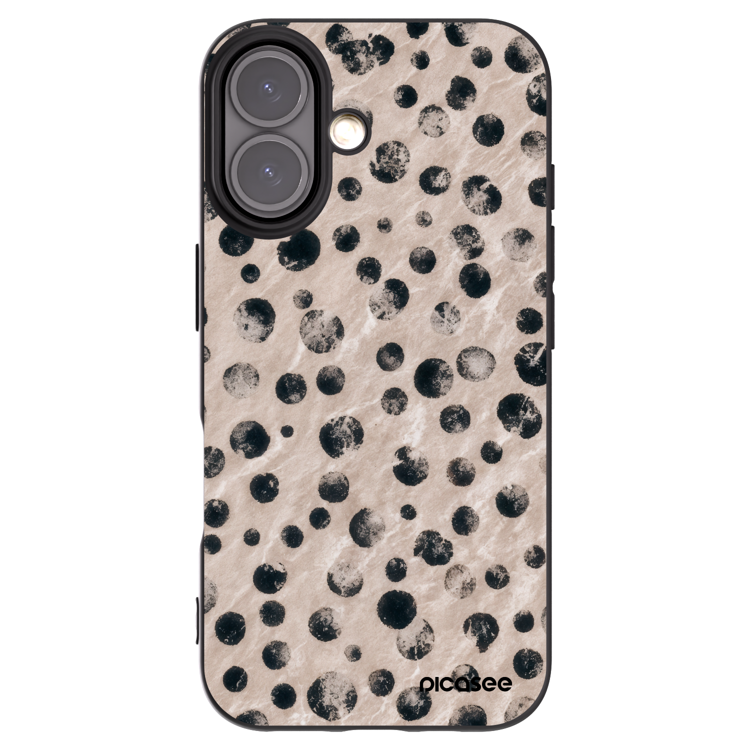 Picasee fekete szilikon tok az alábbi mobiltelefonokra Apple iPhone 16 - Inked