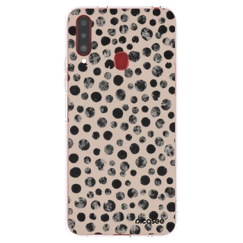 Picasee átlátszó szilikon tok az alábbi mobiltelefonokra Samsung Galaxy A20s - Dots