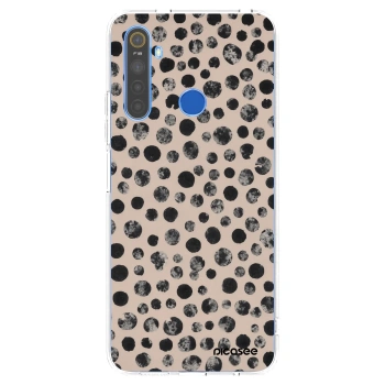 Picasee átlátszó szilikon tok az alábbi mobiltelefonokra Realme 5 - Dots