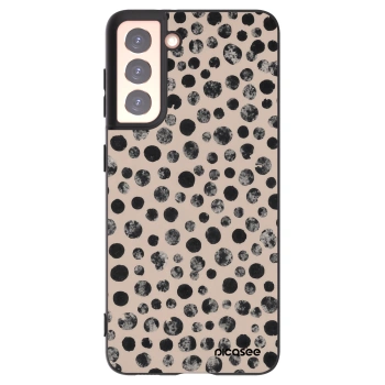 Picasee fekete szilikon tok az alábbi mobiltelefonokra Samsung Galaxy S21 5G G991B - Dots