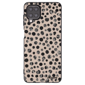 Picasee fekete szilikon tok az alábbi mobiltelefonokra Samsung Galaxy A12 A125F - Dots