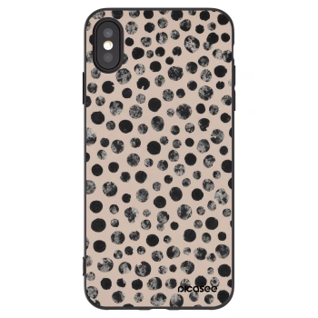 Picasee fekete szilikon tok az alábbi mobiltelefonokra Apple iPhone XS Max - Dots