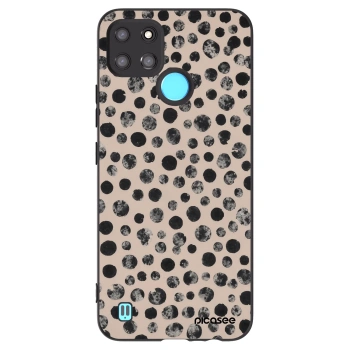 Picasee fekete szilikon tok az alábbi mobiltelefonokra Realme C21Y - Dots