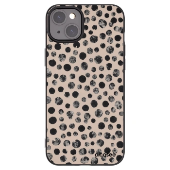 Picasee fekete szilikon tok az alábbi mobiltelefonokra Apple iPhone 15 Plus - Dots