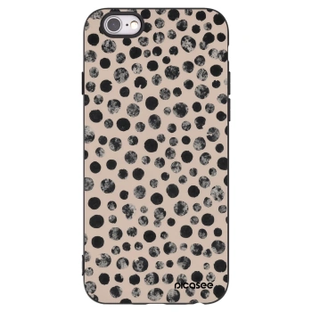 Picasee fekete szilikon tok az alábbi mobiltelefonokra Apple iPhone 6/6S - Dots