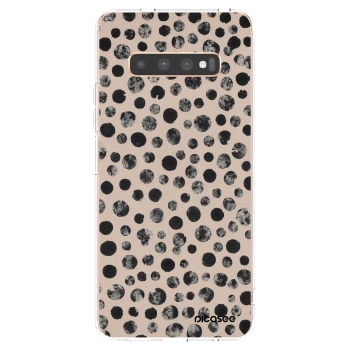 Picasee átlátszó szilikon tok az alábbi mobiltelefonokra Samsung Galaxy S10 Plus G975 - Dots