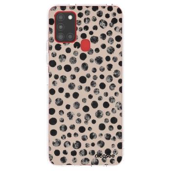 Picasee átlátszó szilikon tok az alábbi mobiltelefonokra Samsung Galaxy A21s - Dots