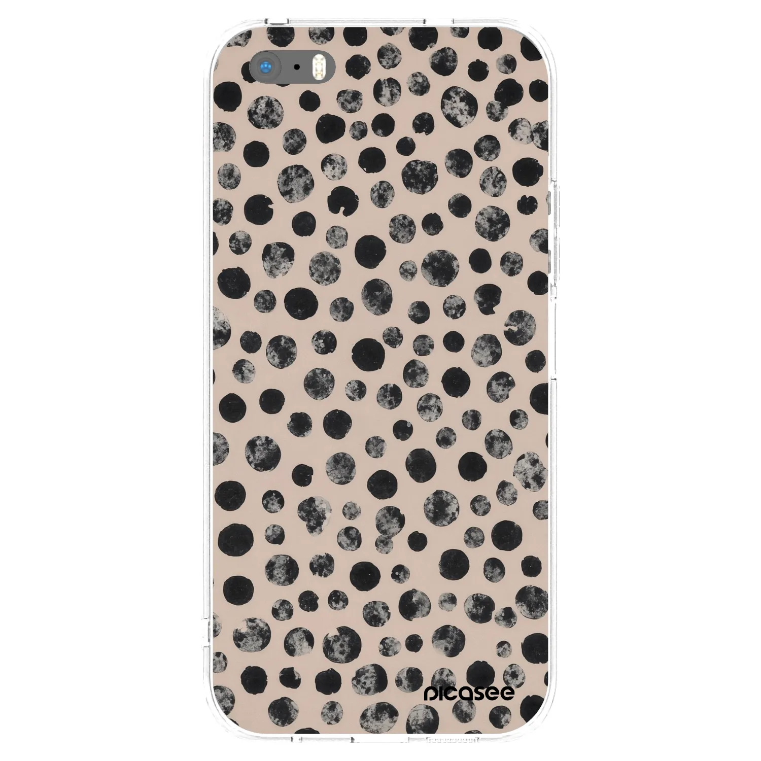 Picasee átlátszó szilikon tok az alábbi mobiltelefonokra Apple iPhone 5/5S/SE - Dots