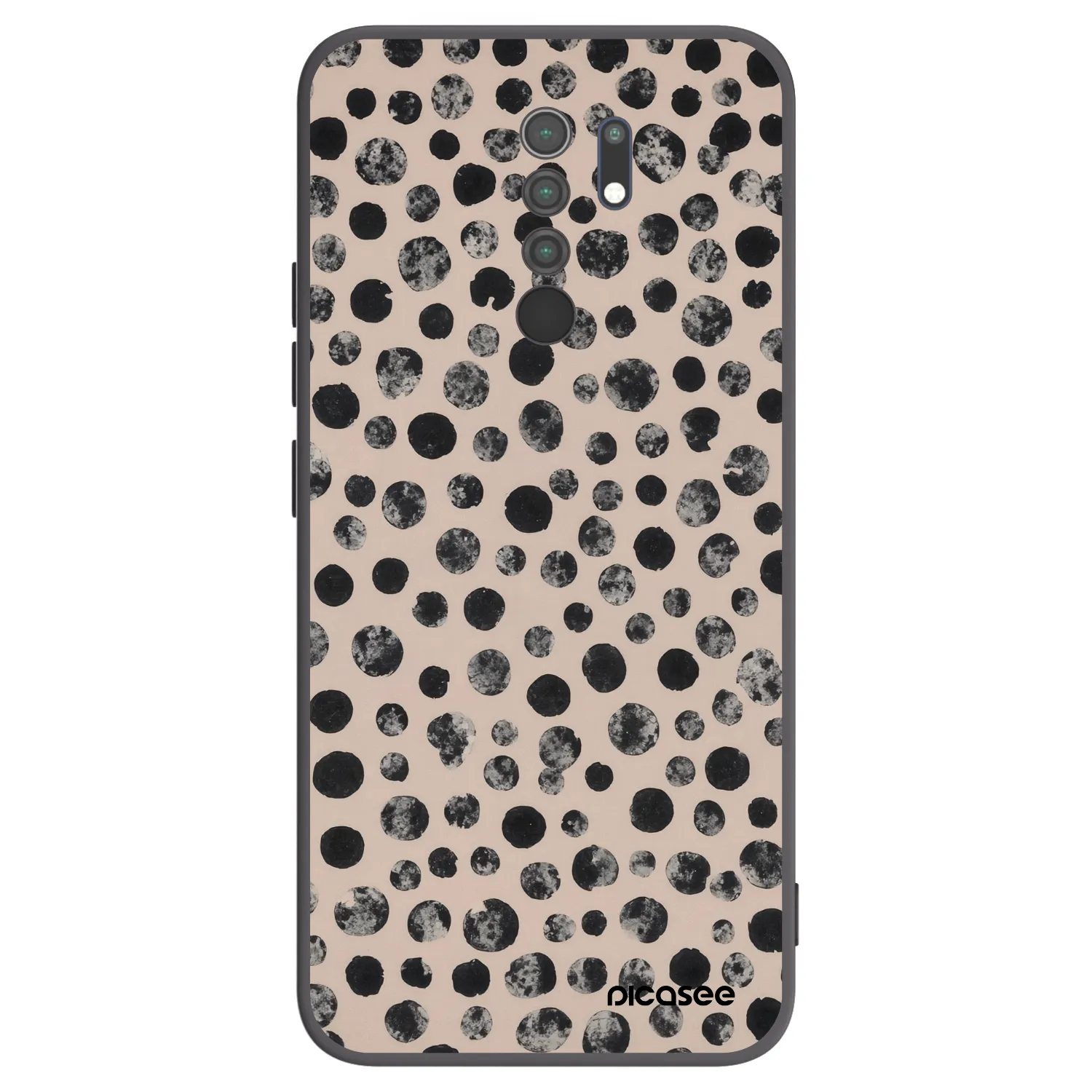 Picasee fekete szilikon tok az alábbi mobiltelefonokra Xiaomi Redmi 9 - Dots