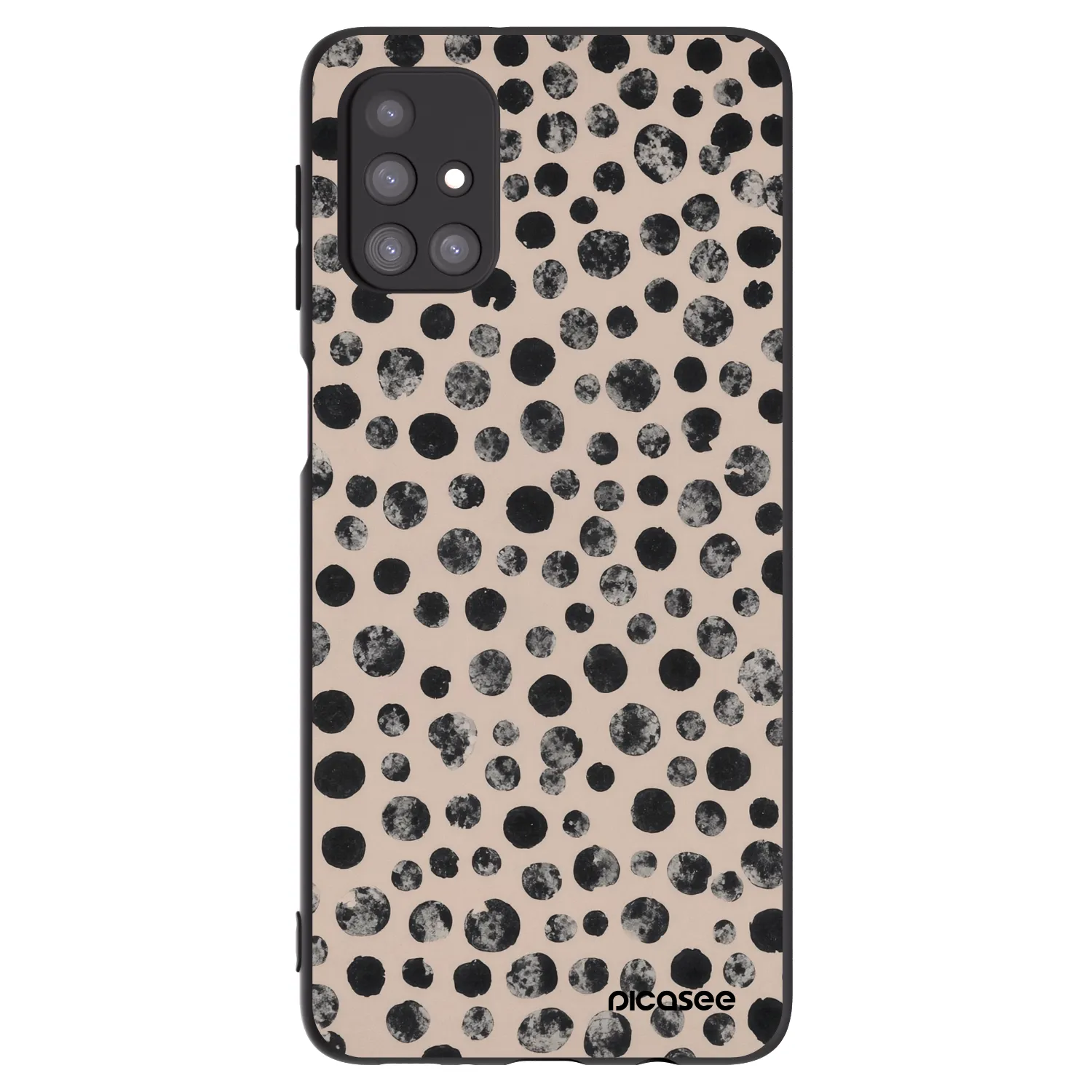Picasee fekete szilikon tok az alábbi mobiltelefonokra Samsung Galaxy M31s - Dots