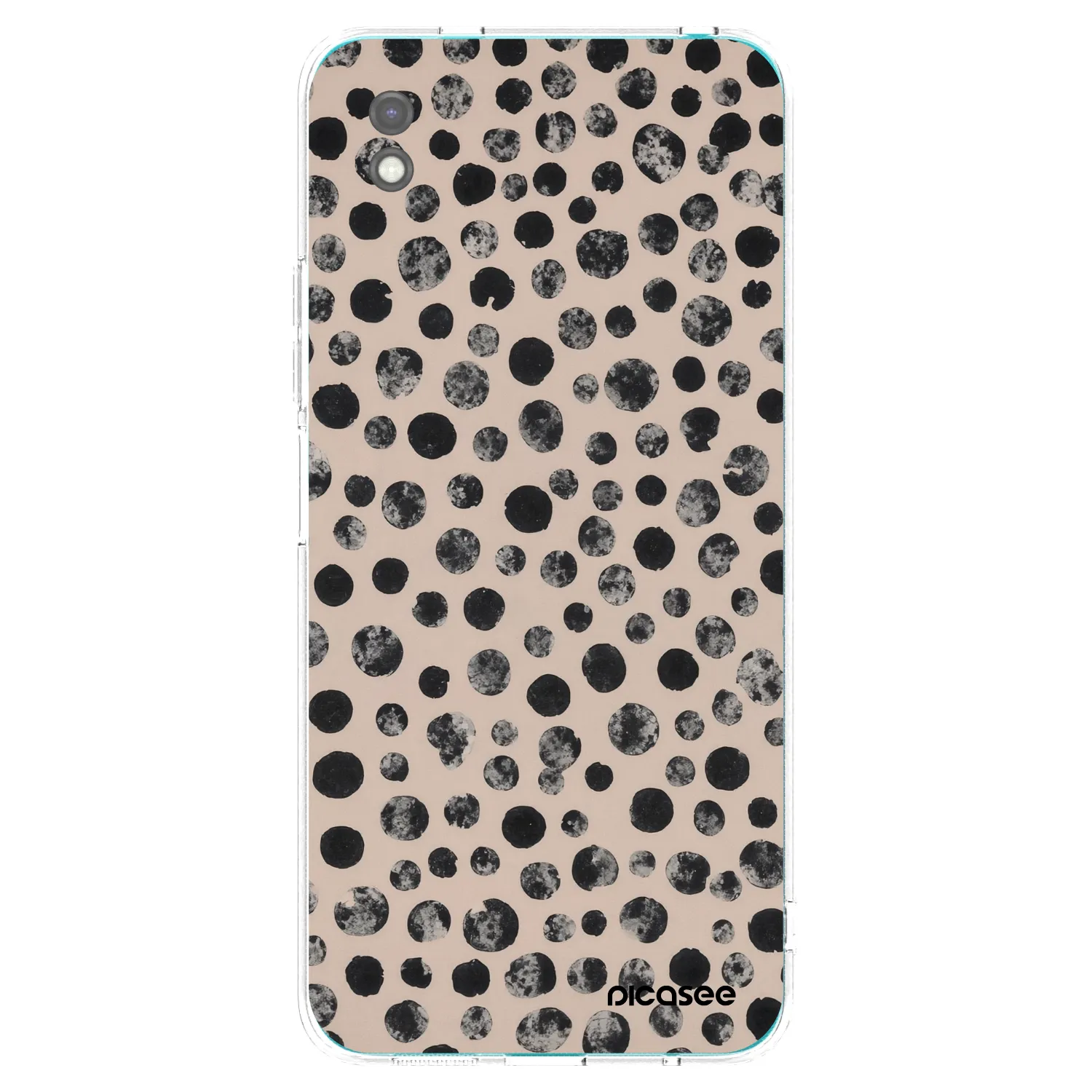 Picasee fekete szilikon tok az alábbi mobiltelefonokra Xiaomi Redmi 9A - Dots