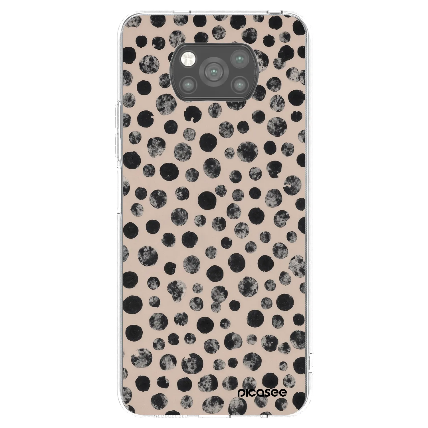 Picasee fekete szilikon tok az alábbi mobiltelefonokra Xiaomi Poco X3 - Dots