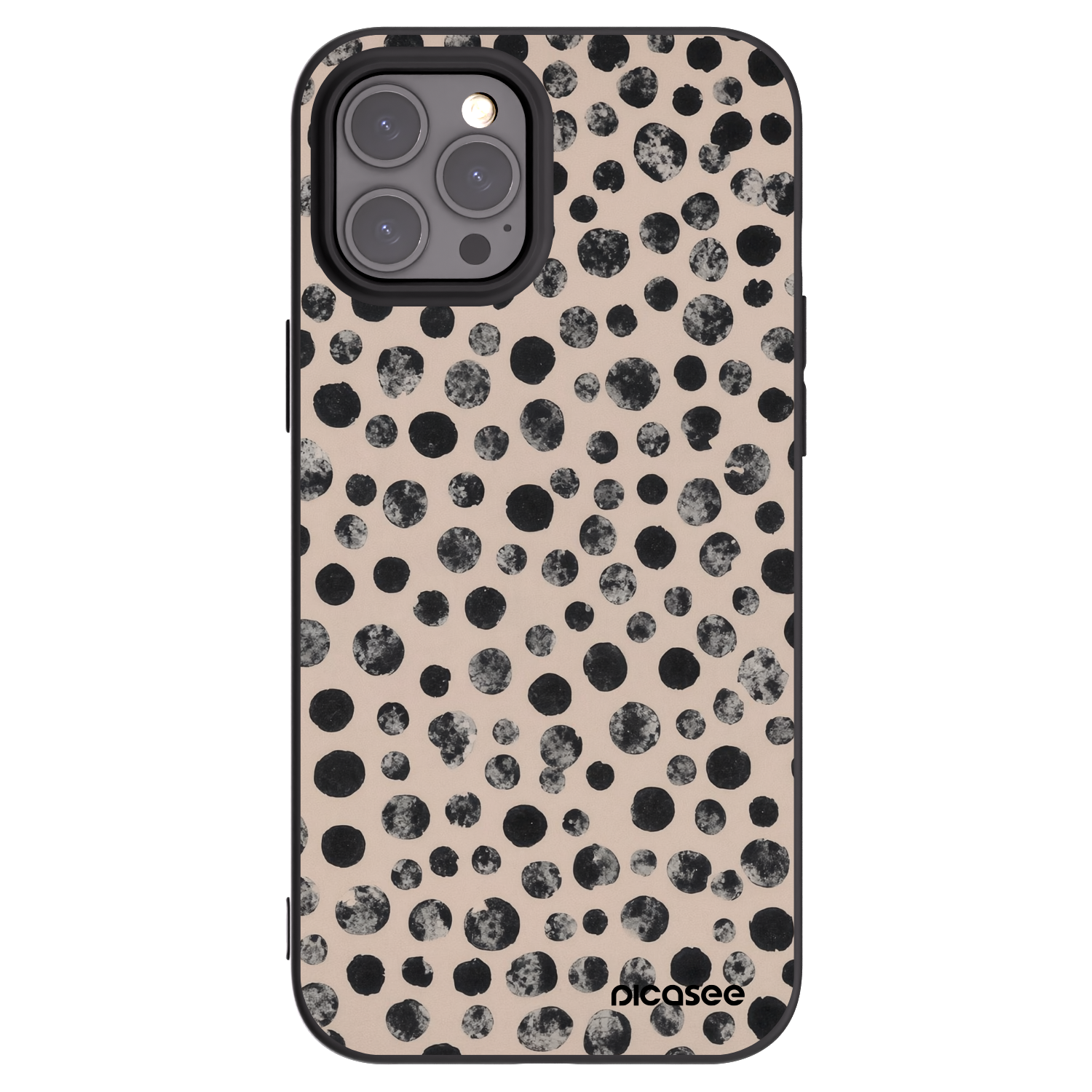 Picasee fekete szilikon tok az alábbi mobiltelefonokra Apple iPhone 12 Pro Max - Dots