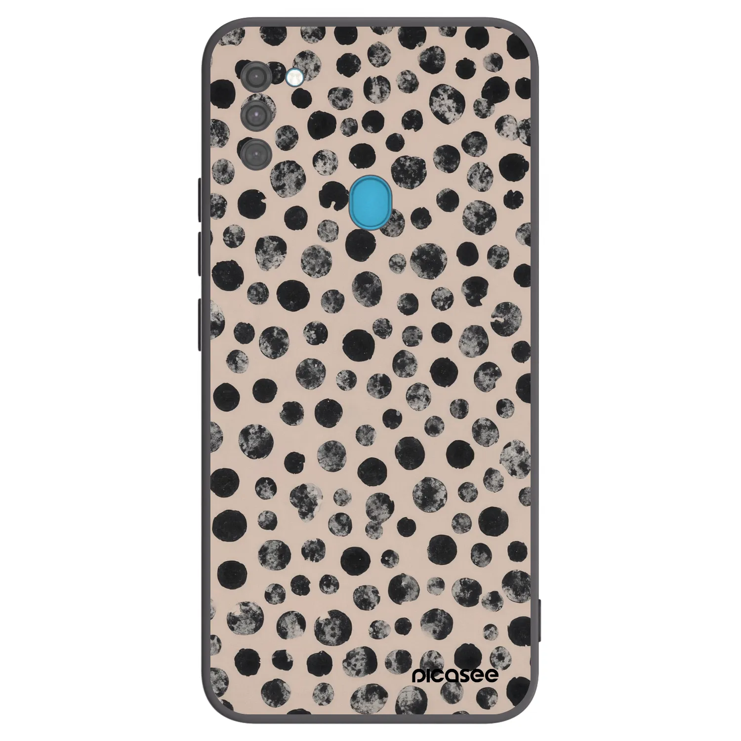Picasee fekete szilikon tok az alábbi mobiltelefonokra Samsung Galaxy M11 - Dots