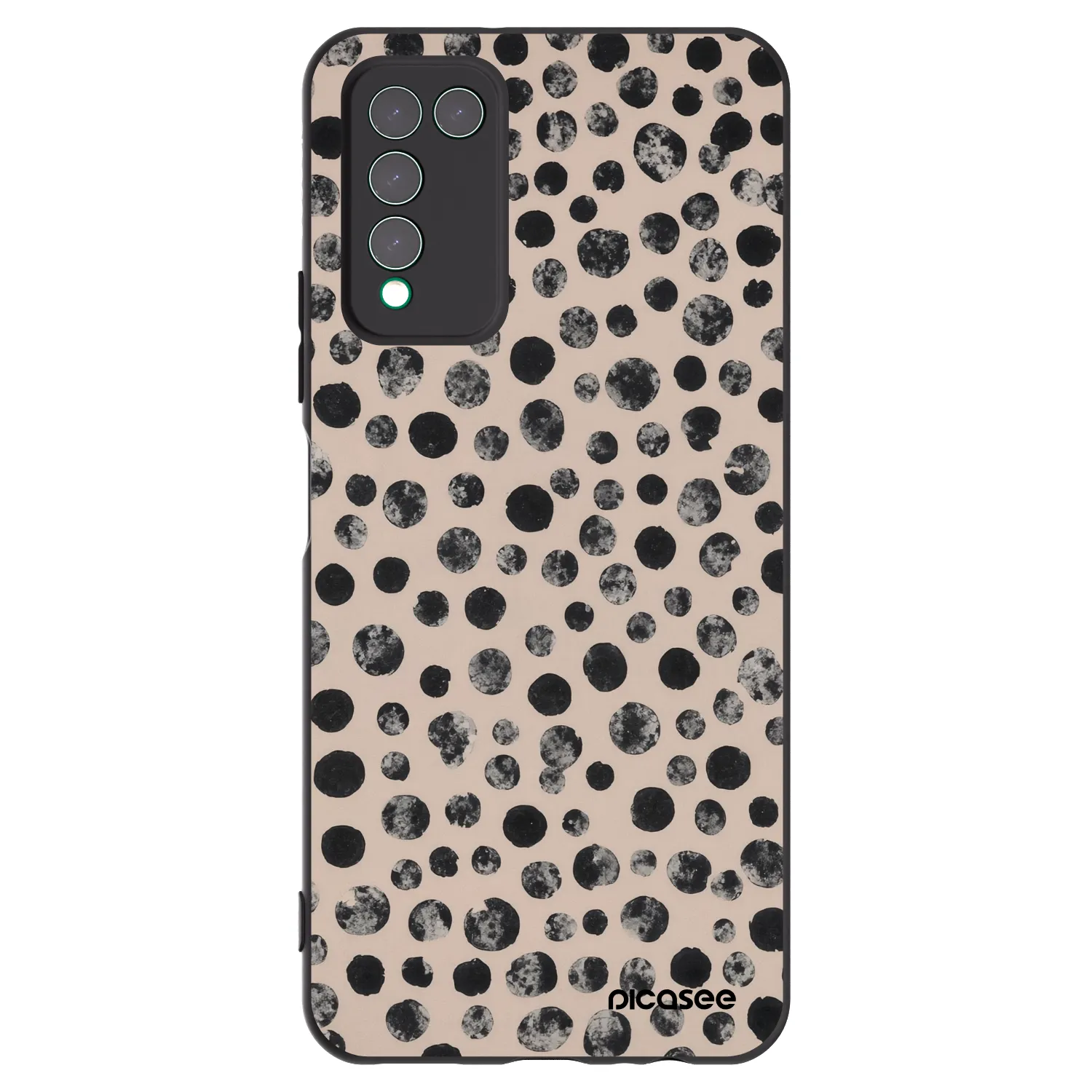 Picasee fekete szilikon tok az alábbi mobiltelefonokra Honor 10X Lite - Dots