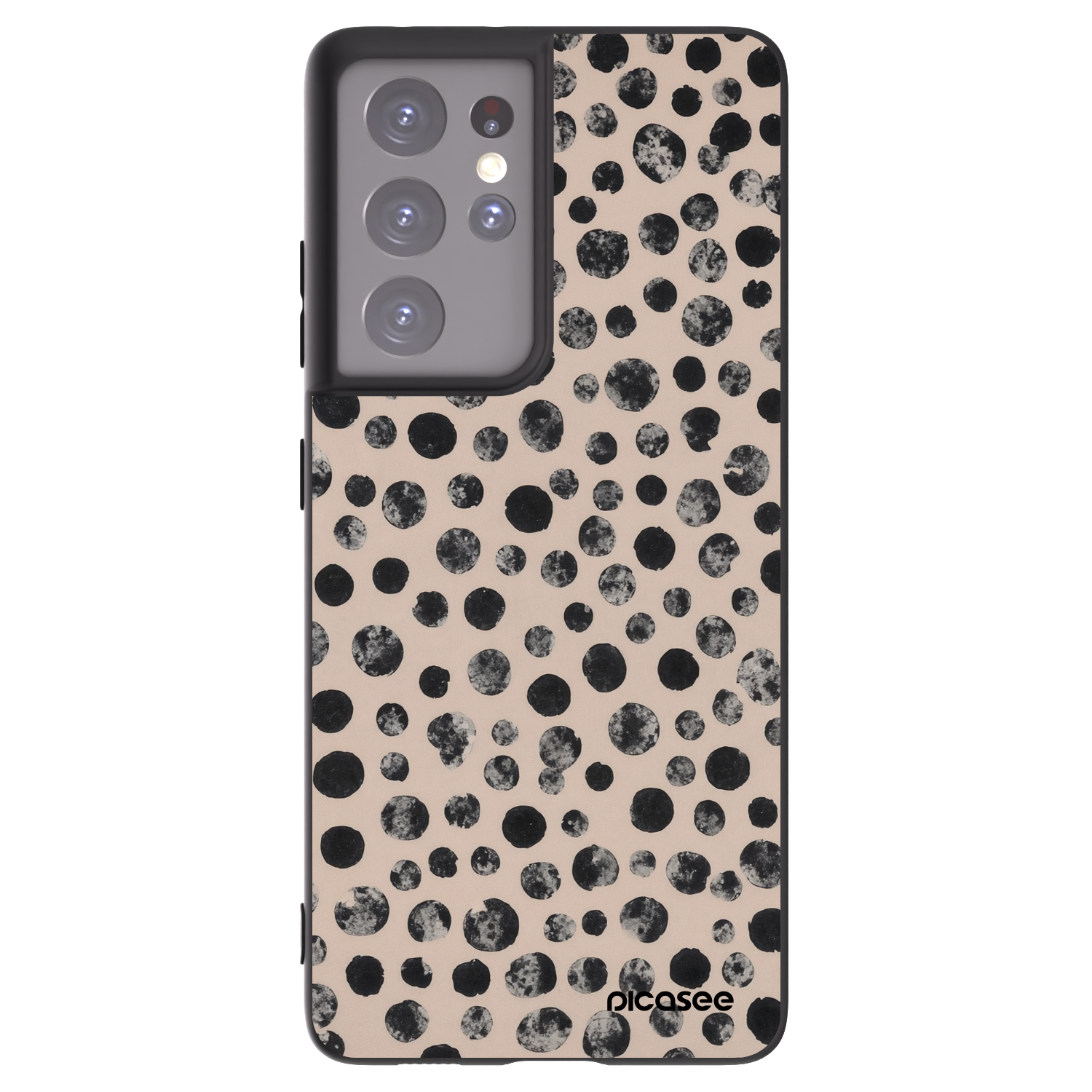 Picasee fekete szilikon tok az alábbi mobiltelefonokra Samsung Galaxy S21 Ultra 5G G998B - Dots