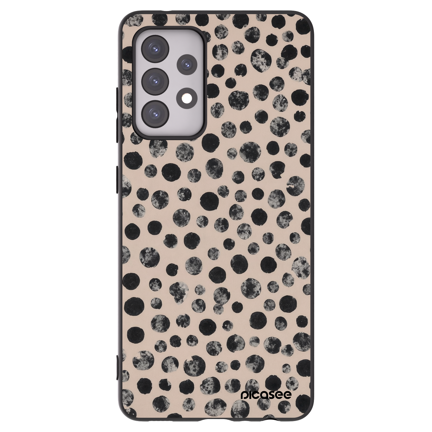 Picasee fekete szilikon tok az alábbi mobiltelefonokra Samsung Galaxy A52 5G A525F - Dots