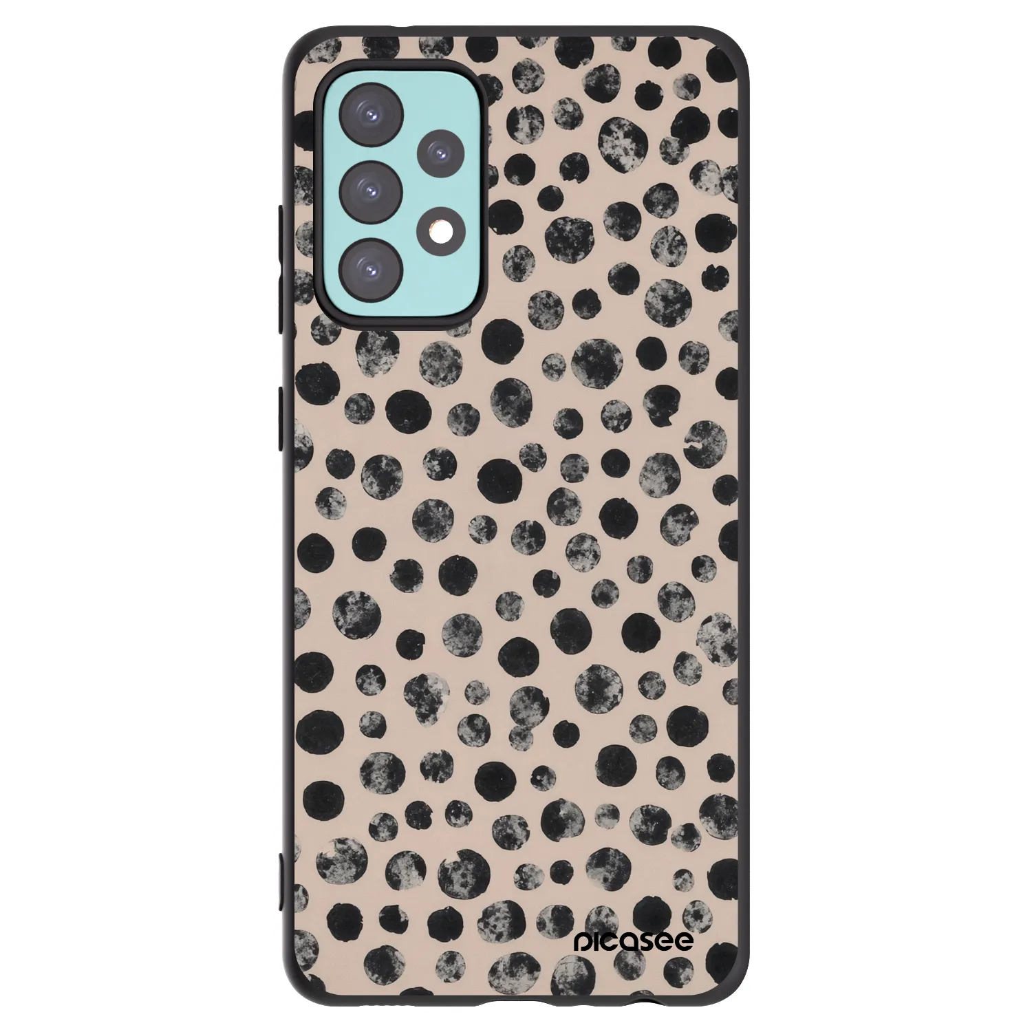 Picasee fekete szilikon tok az alábbi mobiltelefonokra Samsung Galaxy A72 A725F - Dots