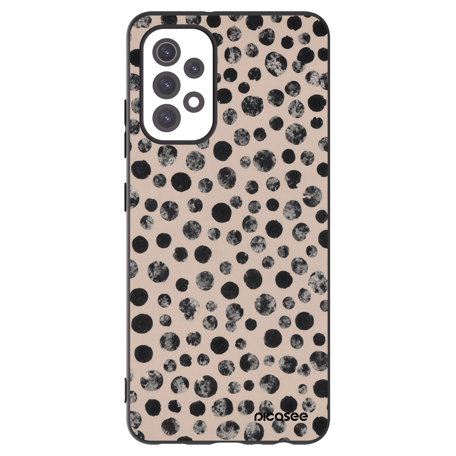Picasee fekete szilikon tok az alábbi mobiltelefonokra Samsung Galaxy A32 5G A326B - Dots