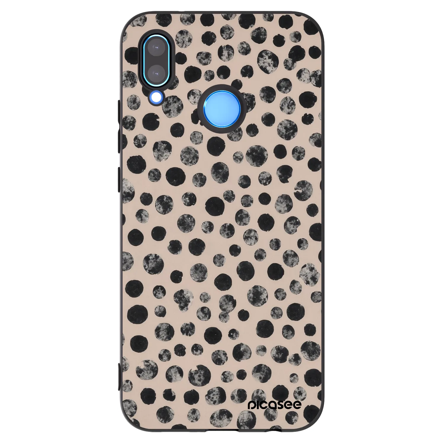 Picasee fekete szilikon tok az alábbi mobiltelefonokra Huawei P20 Lite - Dots