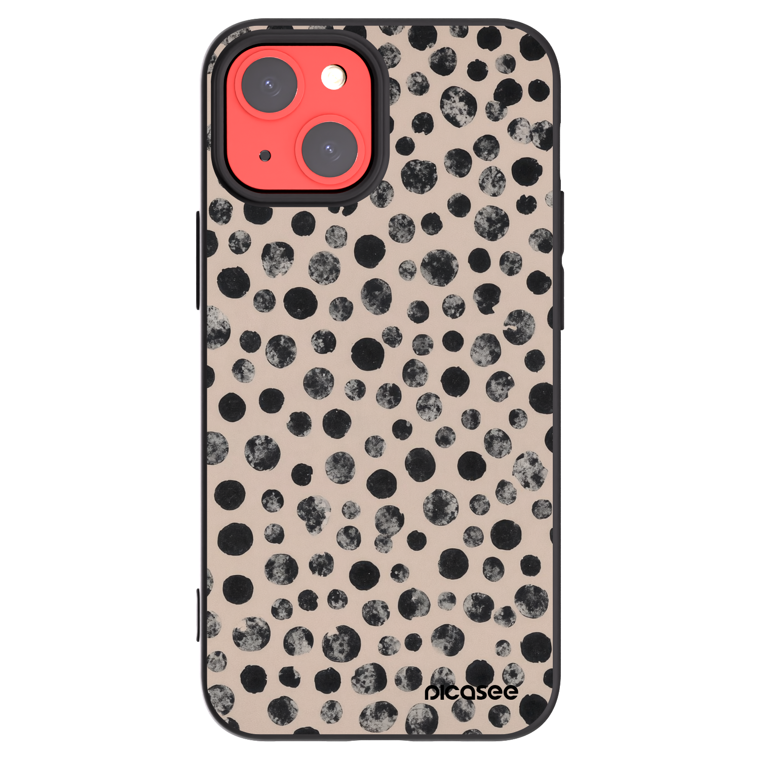 Picasee fekete szilikon tok az alábbi mobiltelefonokra Apple iPhone 13 mini - Dots