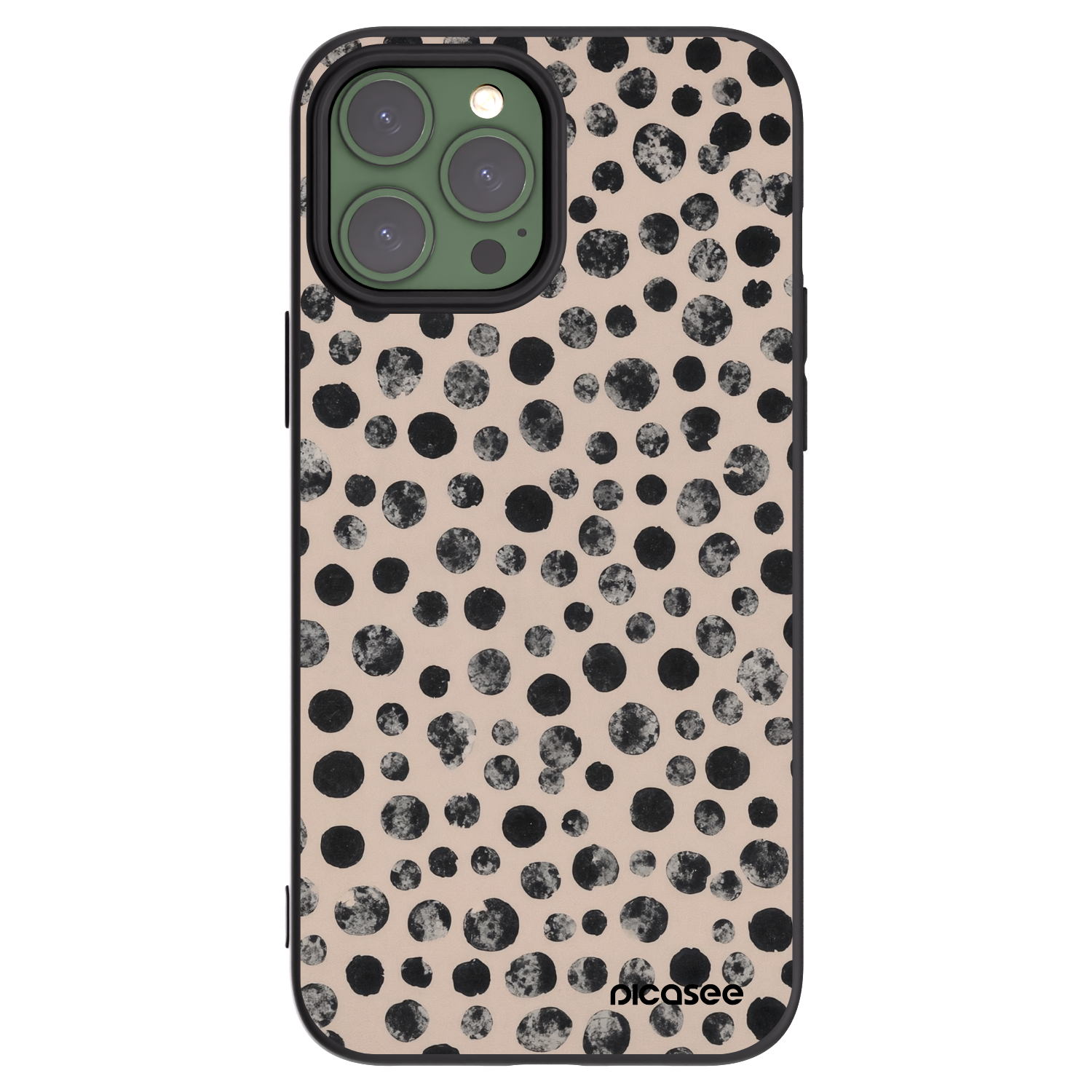 Picasee fekete szilikon tok az alábbi mobiltelefonokra Apple iPhone 13 Pro Max - Dots