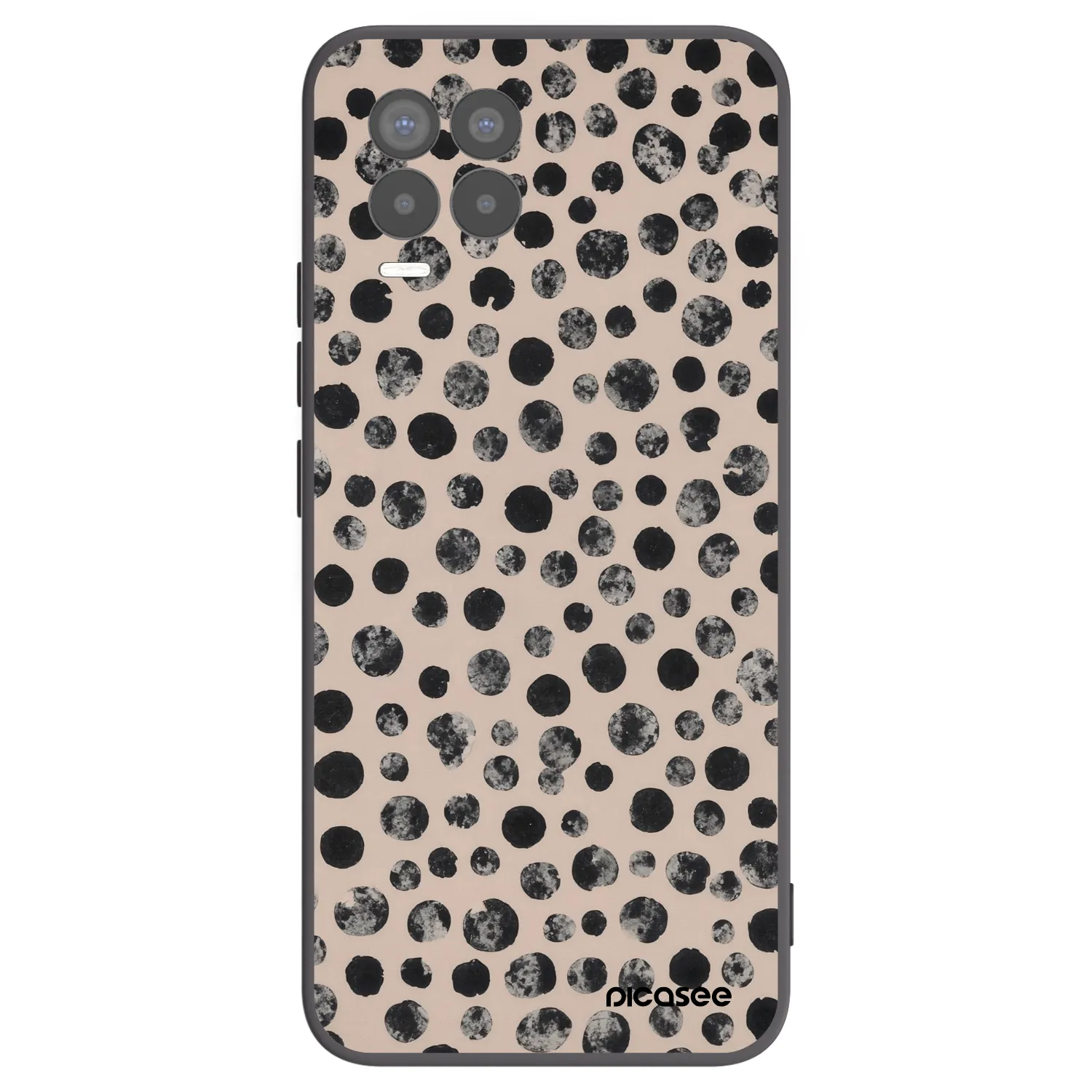 Picasee fekete szilikon tok az alábbi mobiltelefonokra Realme 8 4G - Dots