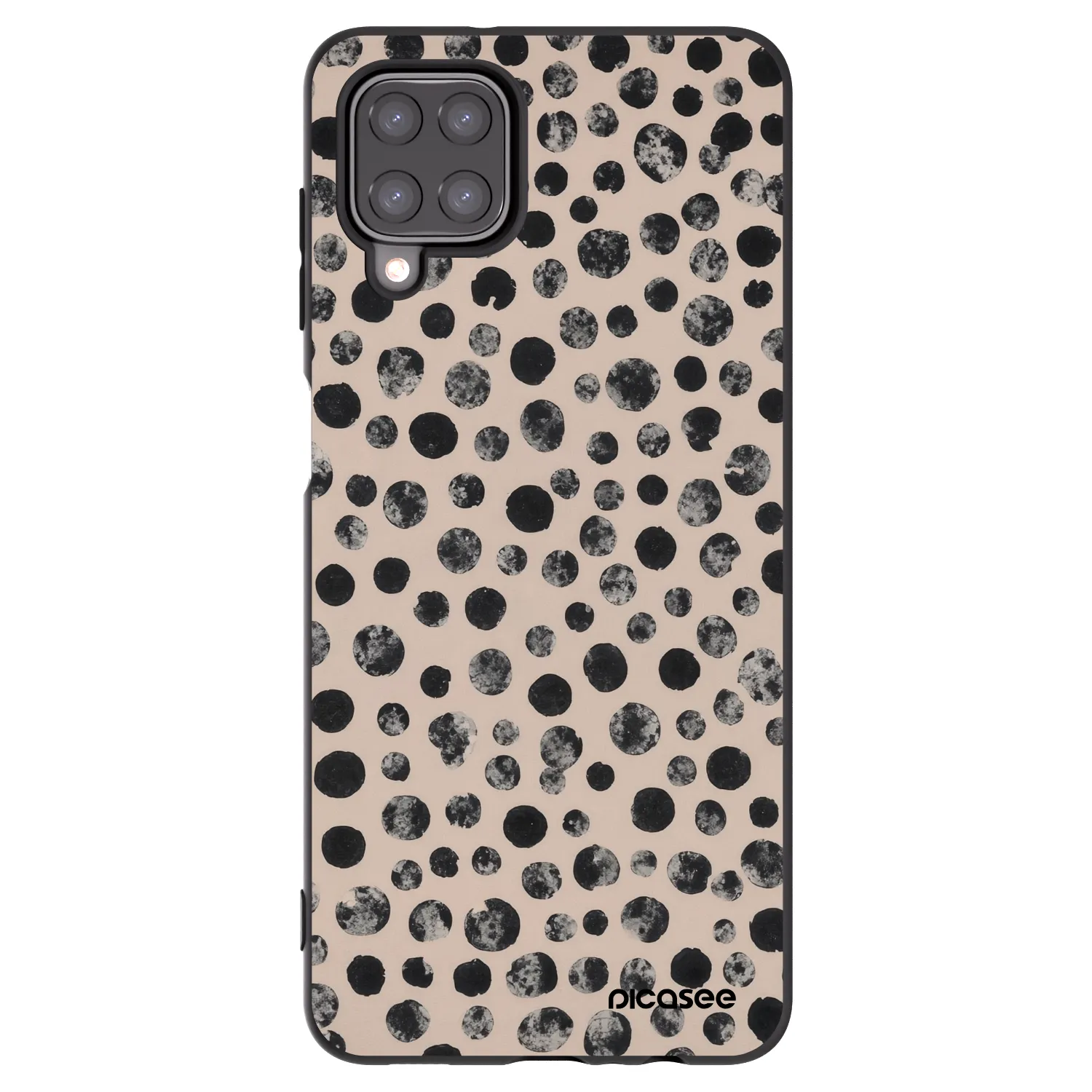 Picasee fekete szilikon tok az alábbi mobiltelefonokra Samsung Galaxy M12 M127F - Dots