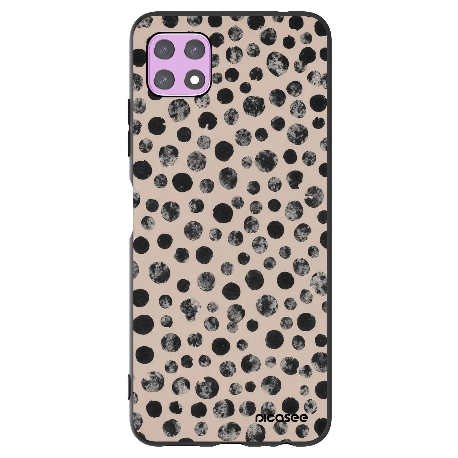 Picasee fekete szilikon tok az alábbi mobiltelefonokra Samsung Galaxy A22 A226B 5G - Dots