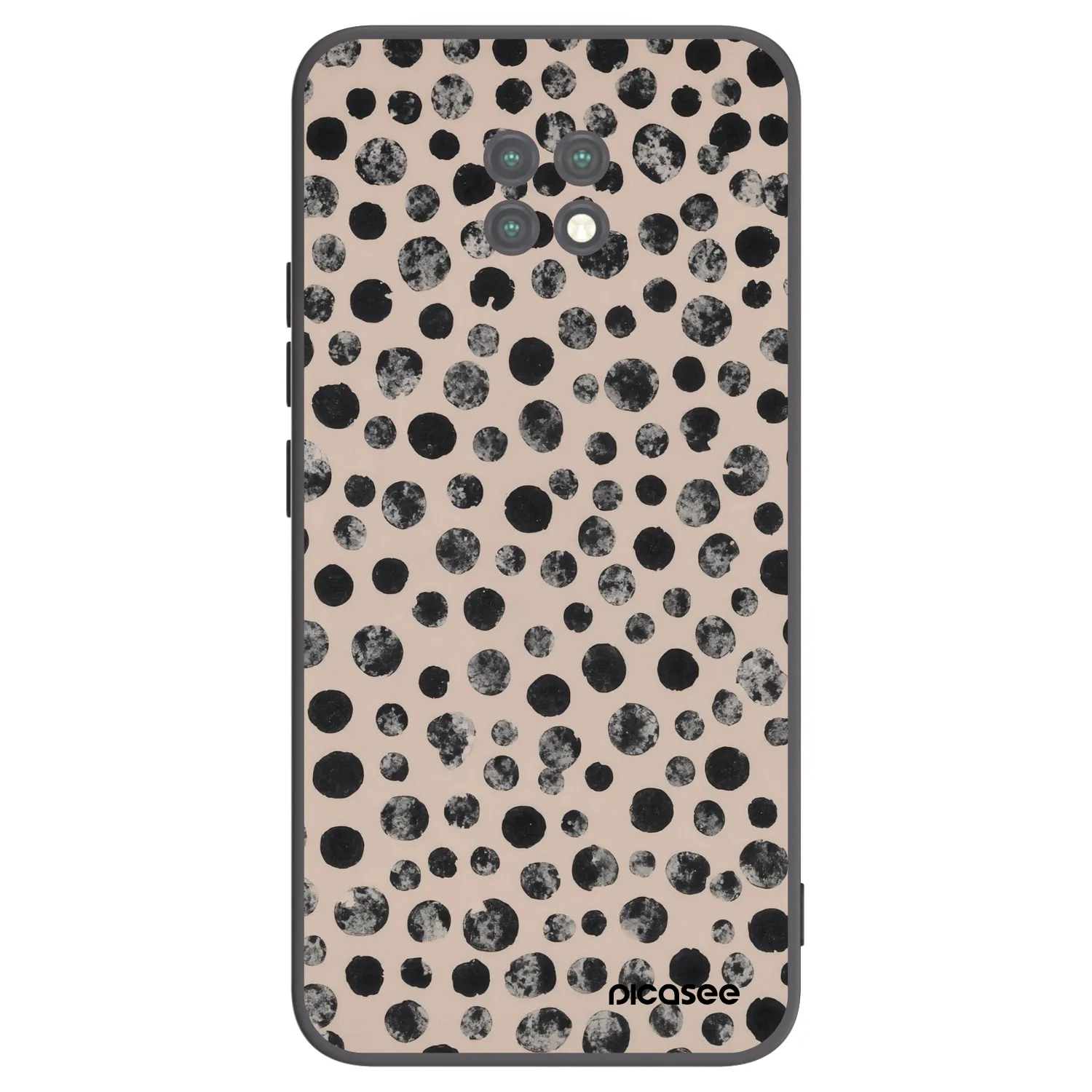 Picasee fekete szilikon tok az alábbi mobiltelefonokra Xiaomi Redmi Note 9T - Dots