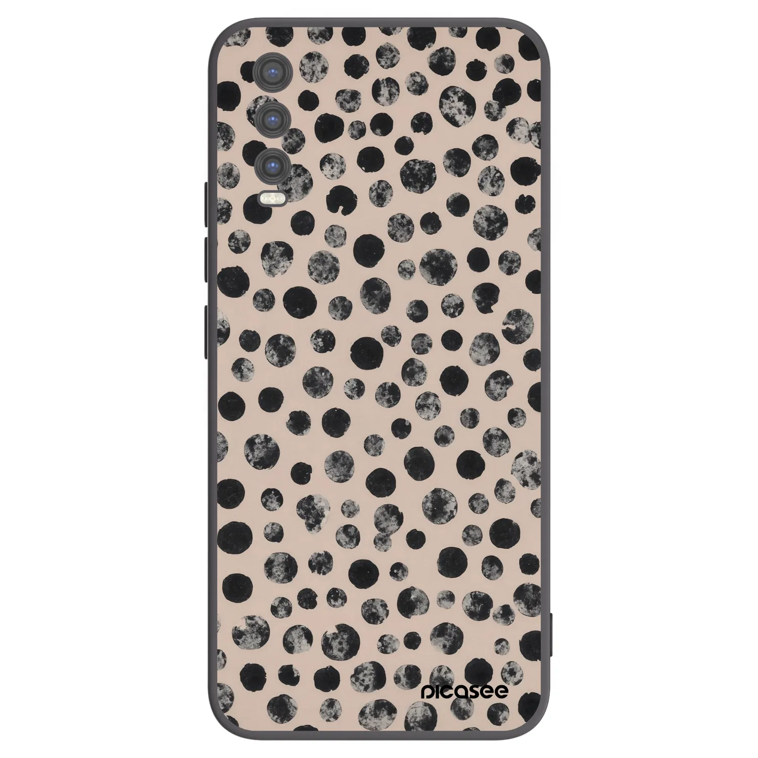 Picasee fekete szilikon tok az alábbi mobiltelefonokra Vivo Y20s - Dots
