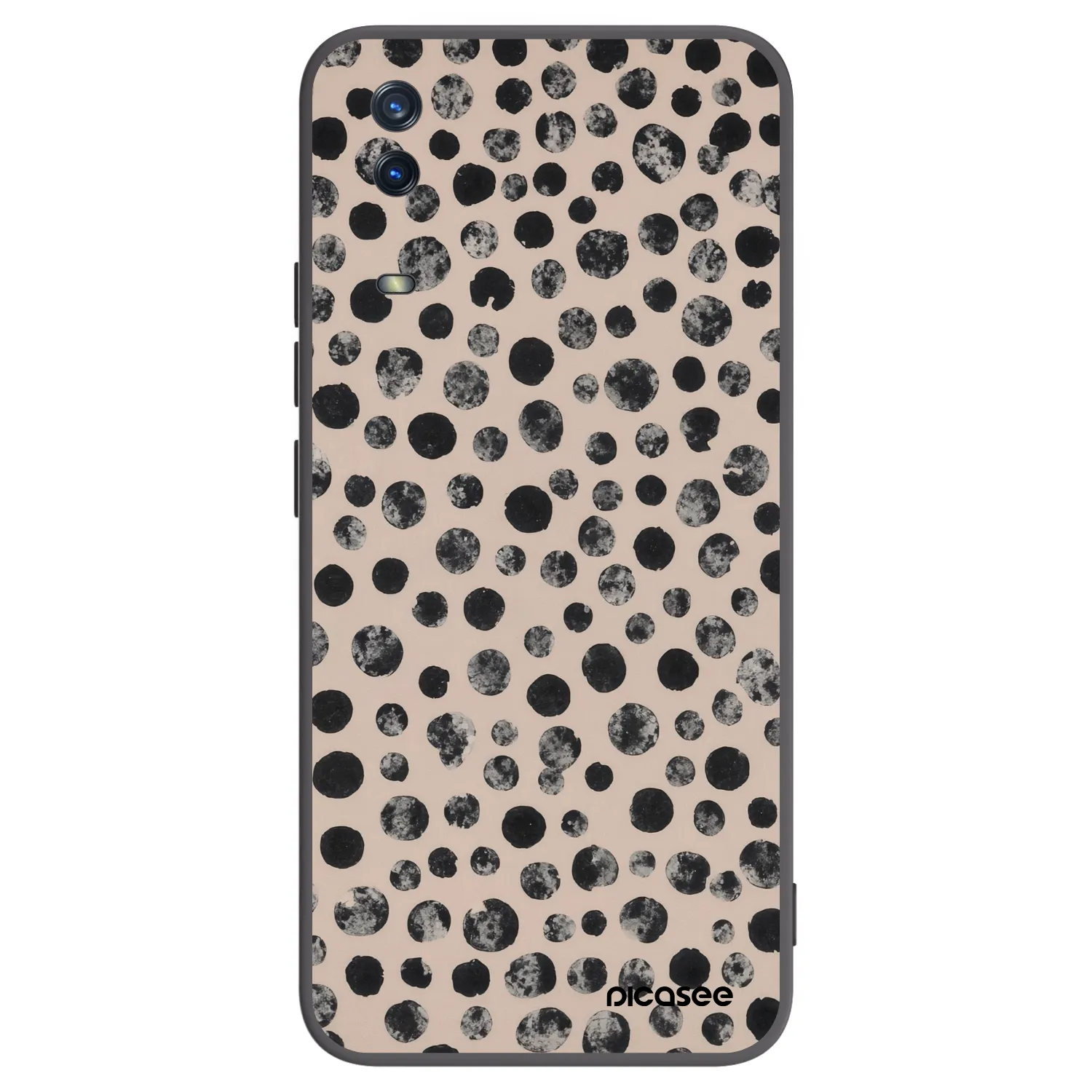 Picasee fekete szilikon tok az alábbi mobiltelefonokra Vivo Y11s - Dots