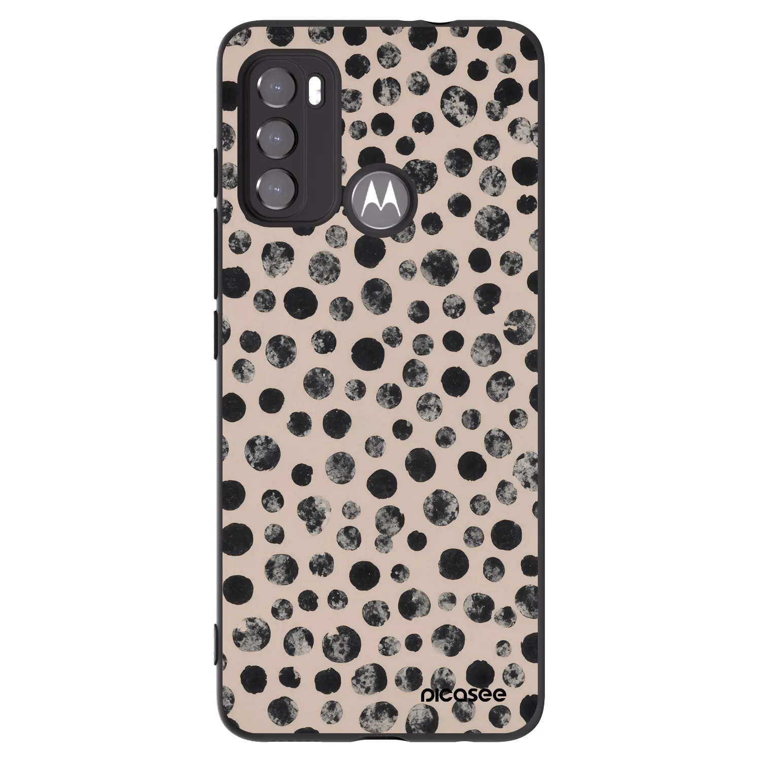 Picasee fekete szilikon tok az alábbi mobiltelefonokra Motorola Moto G60 - Dots